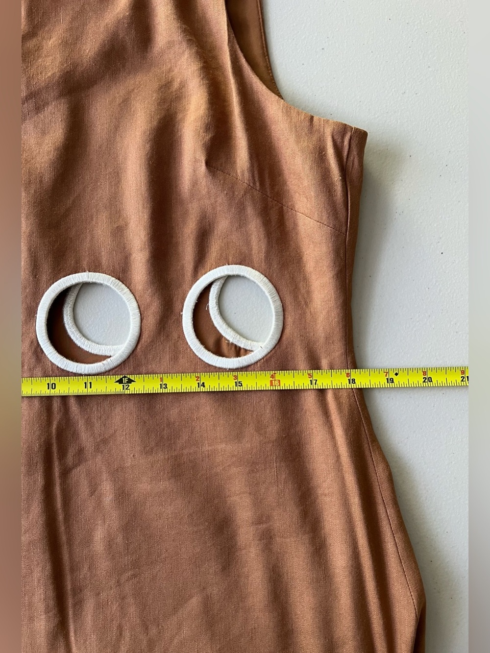 NWT Antonio Melani x M.G. Style Jen Maxi Dress Size 10 Walnut Linen Blend - Picture 6 of 13